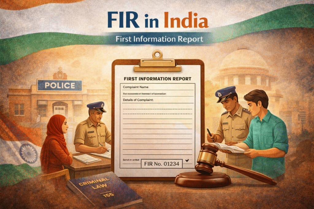 FIR in India police complaint visual