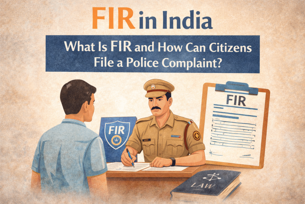 FIR in india police complaint filing illustration