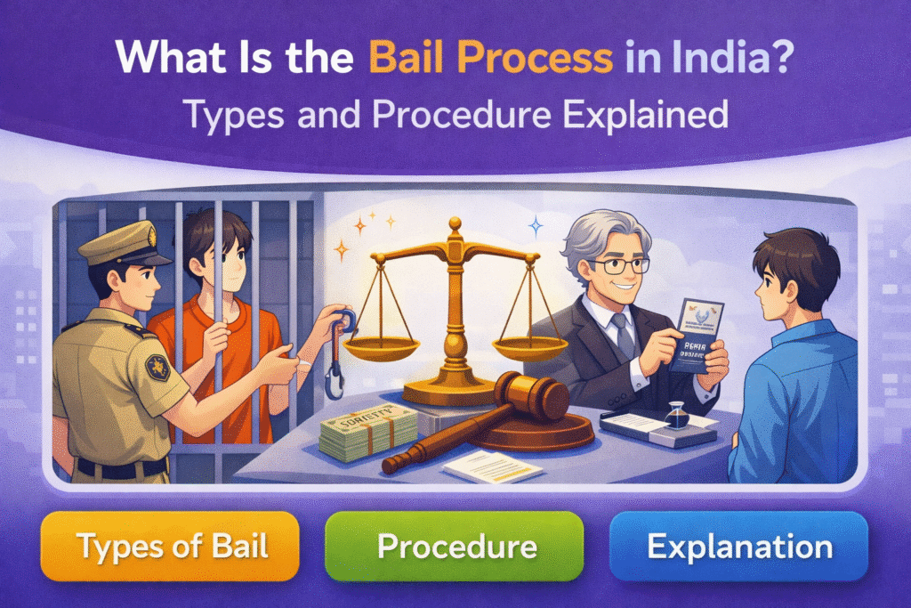 Bail Process in India explained with types, procedure and court approval illustration