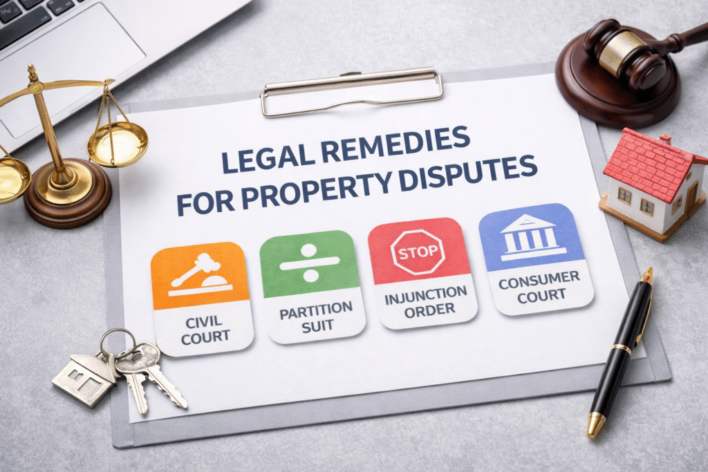 Property disputes legal remedies in India
